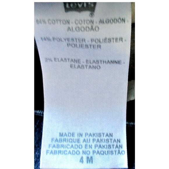 Levi's Women's Mid Rise Straight Leg Dark Wash Legging Blue Jeans Size 4M - Picture 8 of 9